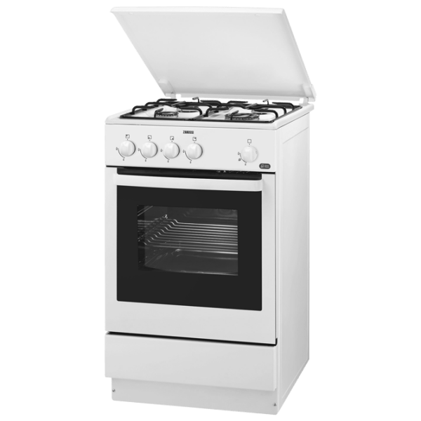 Плита Zanussi ZCG210M1WA Белый Тип плиты: Газовая, 61 л, Тип духовки: Газовая photo 1