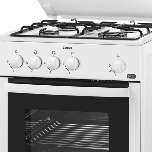 Плита Zanussi ZCG210M1WA Белый Тип плиты: Газовая, 61 л, Тип духовки: Газовая photo 2