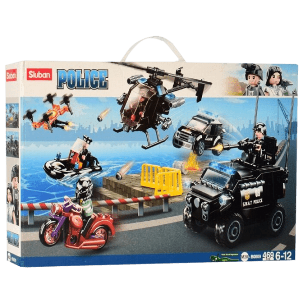Конструктор Sluban Police Set Черный Количество деталей 469, 6+ photo 1