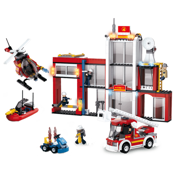 Конструктор Sluban Fire Station Красный Количество деталей 612, 6+ photo 2