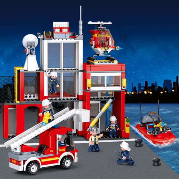 Конструктор Sluban Fire Station Красный Количество деталей 612, 6+ photo 3