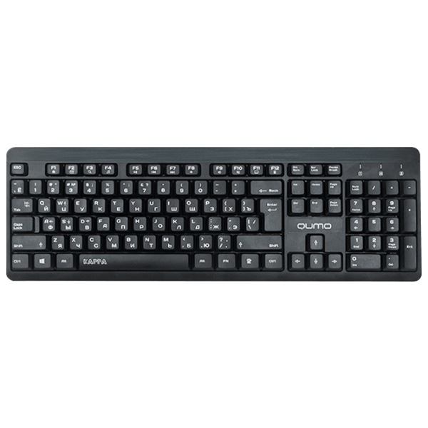 Tastatură Qumo Kappa Black Home and Office, Cu fir photo 1
