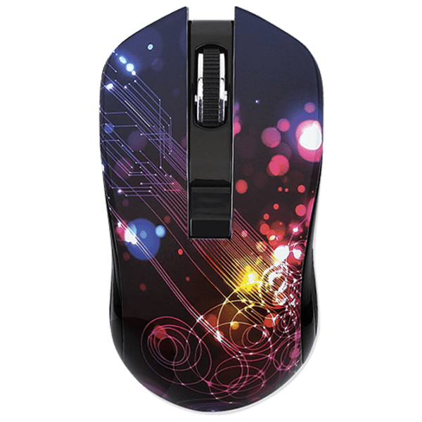 Mouse Qumo Fractal Black Fără fir, 1600 dpi photo 1