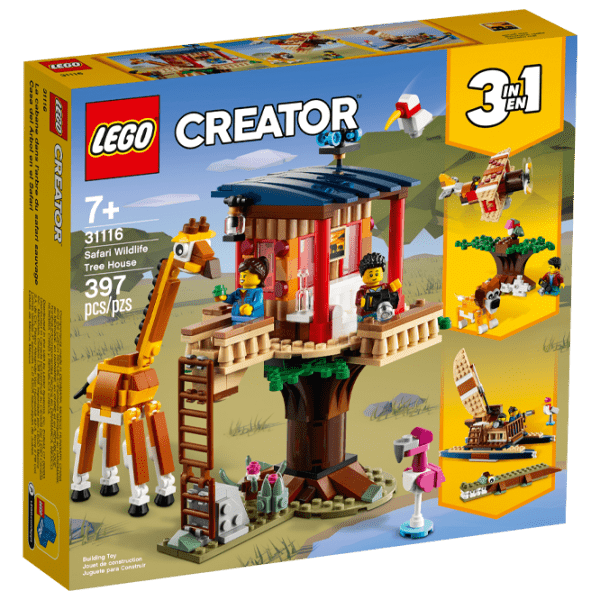 Constructor LEGO Safara Wildlife Tree House Yellow Numărul de piese 397, 7+ photo 1