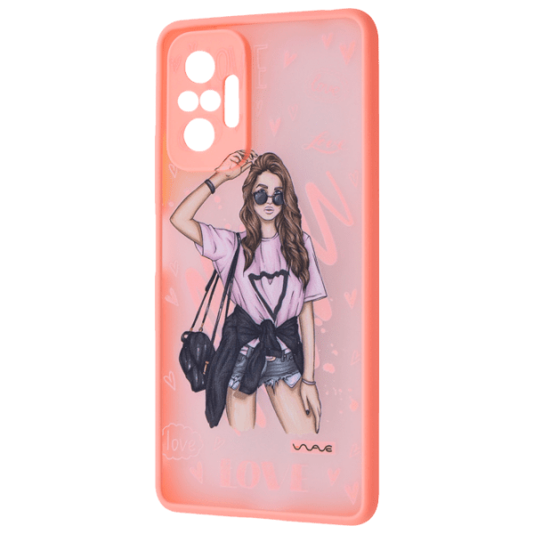 Чехол для смартфона Xiaomi Redmi Note 10 Pro (Mood Love) Peach Оранжевый WAVE, ПК, Back photo 1