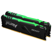 Оперативная память 64 ГБ Kingston FURY Beast RGB KF432C16BB2AK2/64 DIMM, DDR4, 3200 МГц