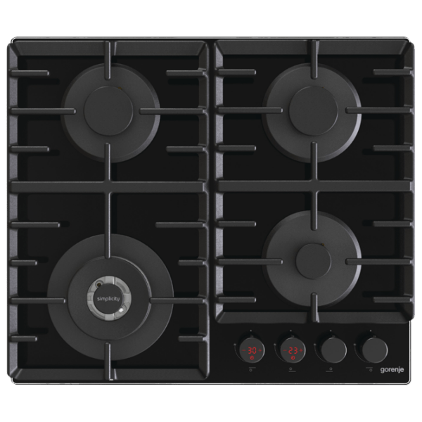 Газовая варочная панель Gorenje GKTW 642 SYB Черный Закаленное стекло, Решетка: Чугунная photo 1