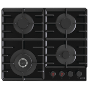 Plită încorporabilă pe gaz Gorenje GKTW 642 SYB Black Sticlă călită, Gratare: Fontă