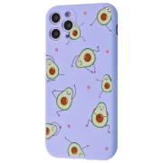 Чехол для смартфона Apple iPhone 12/ 12 Pro (Fancy Case Avocado) Светлый Пурпурный WAVE, ТПУ, 