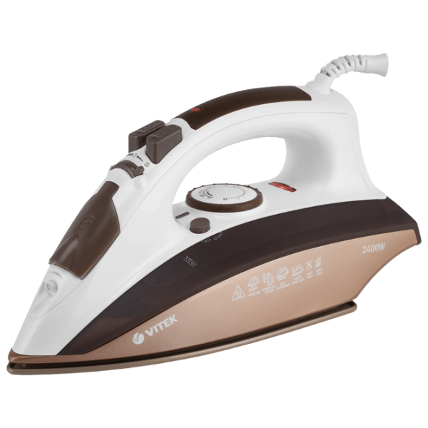 Утюг Vitek VT-1209 Коричневый 2400 Вт, 35 г/ мин, 0.28 l, Керамика photo 1