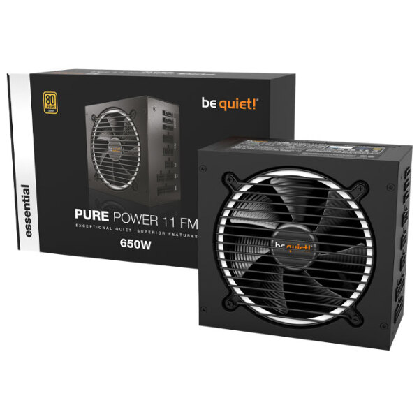 Sursă de alimentare Be quiet! PURE POWER 11 FM 80+ Gold 650 W Black  photo 3