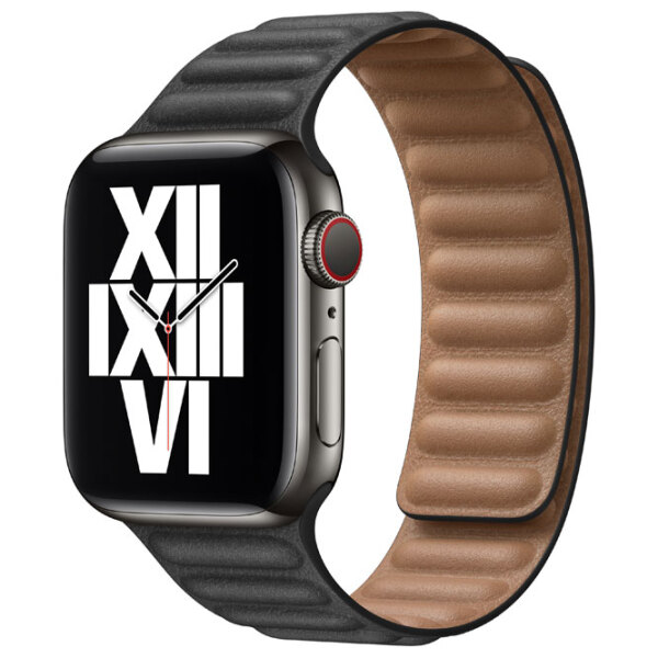 Curelușă Apple Watch 38 / 40 mm S / M Black Leather photo 3