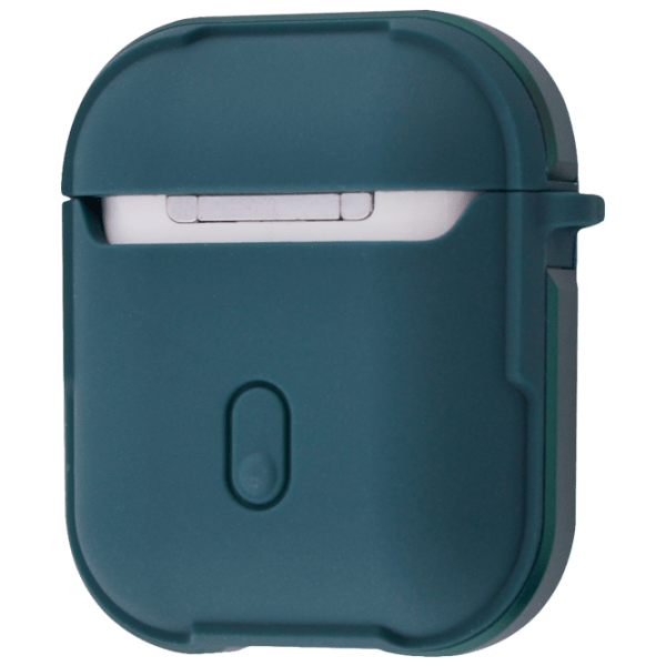 Husă pentru căști Apple AirPods 1/ 2 (Defense Armor) Green WIWU, Silicon/ Metal photo 1