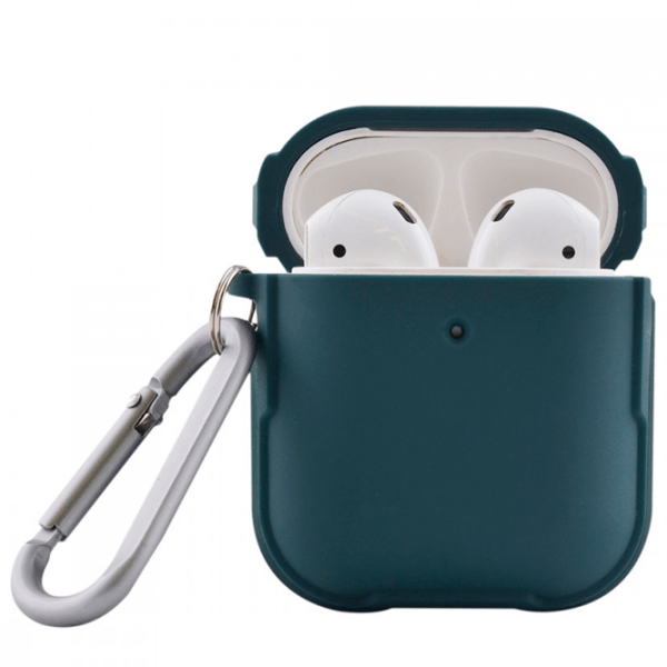 Husă pentru căști Apple AirPods 1/ 2 (Defense Armor) Green WIWU, Silicon/ Metal photo 2