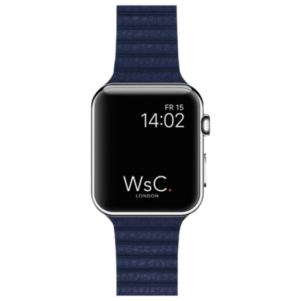 Curelușă Apple Watch 38 / 40 mm Loop Blue Leather photo 2