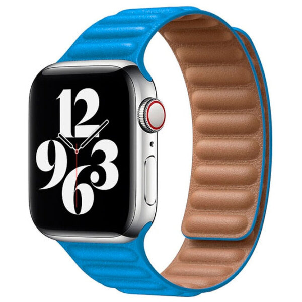 Ремень Apple Watch 42/ 44 мм M/ L Синий Leather photo 2