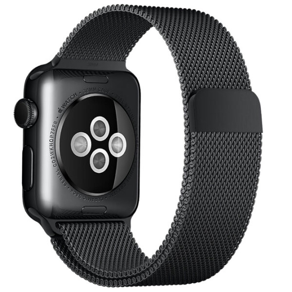 Curelușă Apple Watch 38 / 40 mm Milanese Loop Black Steel photo 5