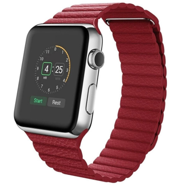 Ремень Apple Watch 42 / 44 мм Loop Красный Leather photo 2