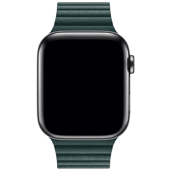 Curelușă Apple Watch 42 / 44 mm Loop Green Leather photo 3