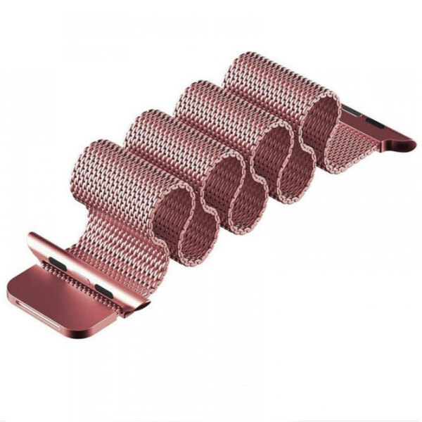 Curelușă Apple Watch 38 / 40 mm Milanese Loop Rose Steel photo 3