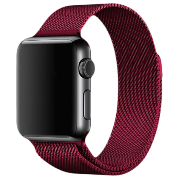 Ремень Apple Watch 42 / 44 мм Milanese Loop Бордовый Steel photo 1