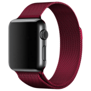Ремень Apple Watch 42 / 44 мм Milanese Loop Бордовый Steel