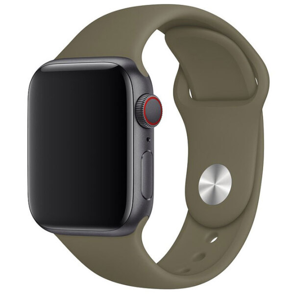 Curelușă Apple Watch 38 / 40 mm S / M & M / L Khaki Silicon photo 2