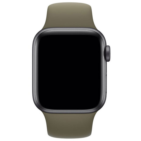Curelușă Apple Watch 38 / 40 mm S / M & M / L Khaki Silicon photo 3