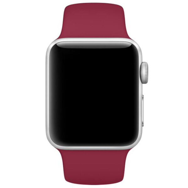 Ремень Apple Watch 42 / 44 мм S / M & M / L Марсала Силикон photo 3