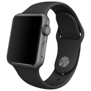Curelușă Apple Watch 38 / 40 mm S / M & M / L Black Silicon