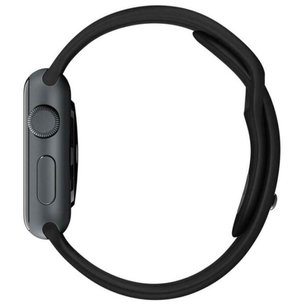 Ремень Apple Watch 38 / 40 мм S / M & M / L Черный Силикон photo 2