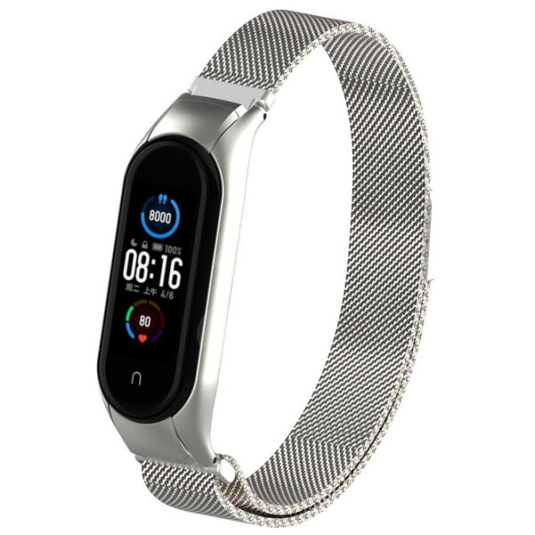 Ремень Xiaomi Mi Band 5  / 6  Milanese Loop Серебристый Steel photo 3