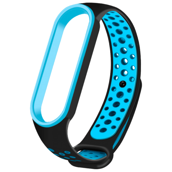 Curelușă Xiaomi Mi Band 6 Nike Black Sky Blue TPU, photo 1