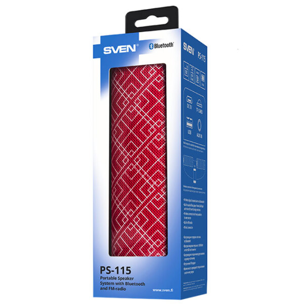 Boxă portabilă Sven PS-115 Red 10 W photo 5