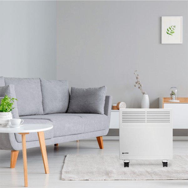 Convector Vitek VT-2175 White 15 m², 800 W, Mecanic, Pe podea photo 5