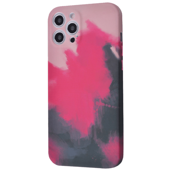 Чехол для смартфона Apple iPhone 12 Pro Max (Watercolor) Черный Розовый WAVE, TPU, Back photo 1