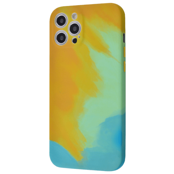 Чехол для смартфона Apple iPhone 12 Pro Max (Watercolor) Dark Green Желтый WAVE, TPU, Back photo 1