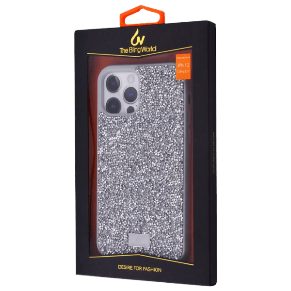 Чехол для смартфона Apple iPhone 12/ 12 Pro (Grainy Diamonds) Серебристый Bling World, TPU, Back photo 1