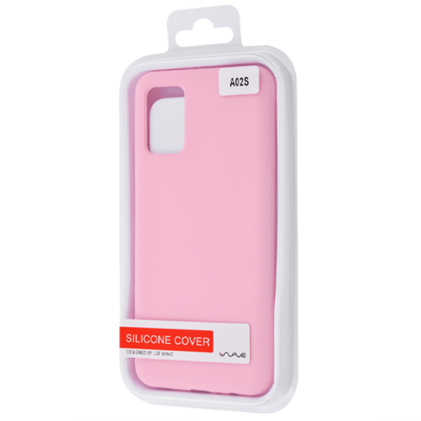 Husă pentru smartphone Samsung Galaxy A02s (Silicone) Light Pink WAVE, TPU, Back photo 2
