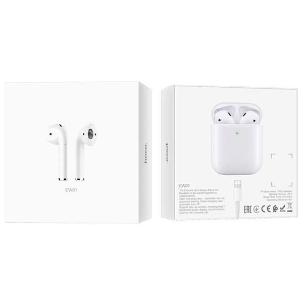 Căști Hoco EW01 Airpods 2 White Fără fir / Personal / In ear photo 5