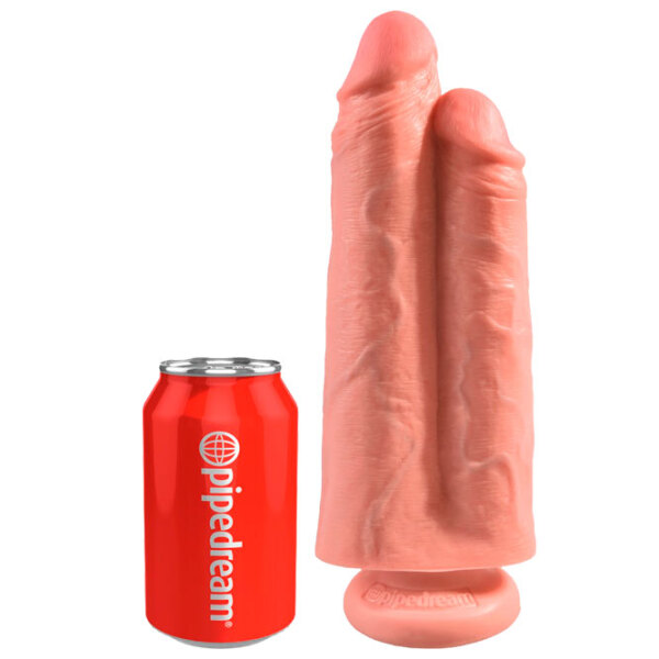 Дилдо King Cock Two Cocks One Hole (22.9 см) Бежевый Поливинилхлорид photo 2