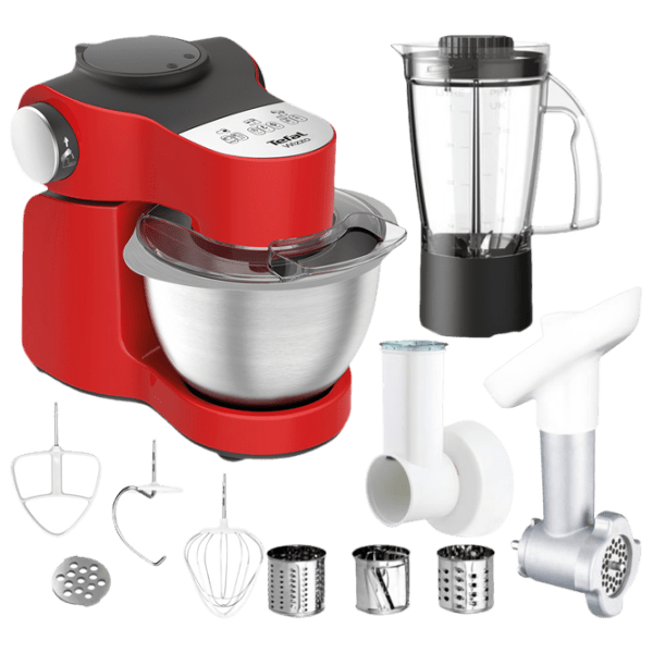 Mașină de bucătărie Tefal QB317538 Red 1000 W, Mecanic, Numărul de viteze: 7 photo 1