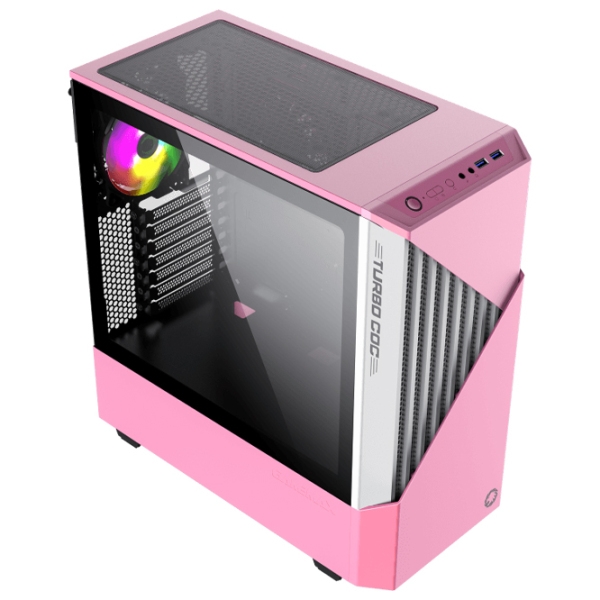 Корпус Gamemax Contac COC Розовый Серый ITX photo 5
