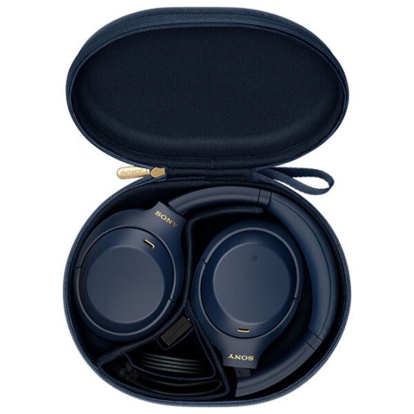 Căști Sony Sony WH-1000XM4 Midnight Blue Fără fir + Cu fir / Personal / Over the ear photo 7
