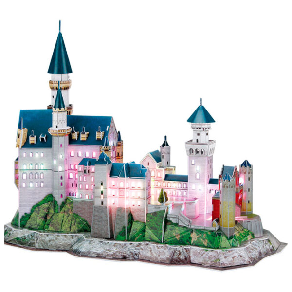 Puzzle 3D CubicFun Neuschwanstein Castle LED (L174h) Numărul de piese: 12, V&acirc;rsta recomandată: 6+ photo 2