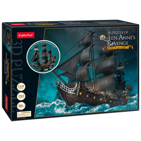 Puzzle 3D CubicFun Queen Annes Revenge Led (L522h) Numărul de piese: 293, V&acirc;rsta recomandată: 12+ photo 1