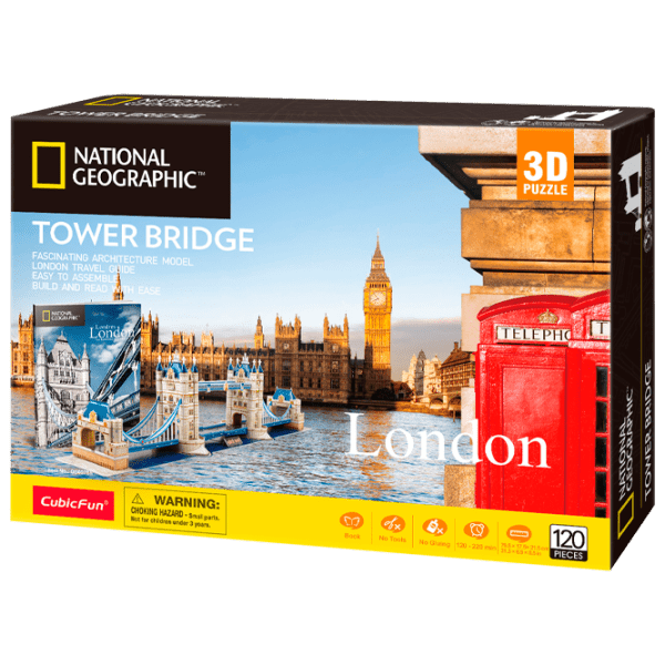 Puzzle 3D CubicFun TOWER BRIDGE (DS0978h) Numărul de piese: 120, V&acirc;rsta recomandată: 6+ photo 1