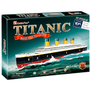 Puzzle 3D CubicFun Titanic (small) (T4012h) Numărul de piese: 40, V&acirc;rsta recomandată: 3+