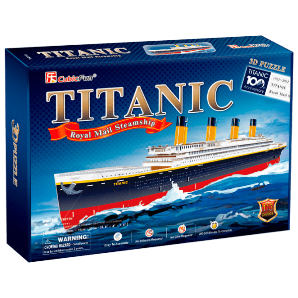 Puzzle 3D CubicFun Titanic (T4011h) Numărul de piese: 12, V&acirc;rsta recomandată: 3+ photo 1