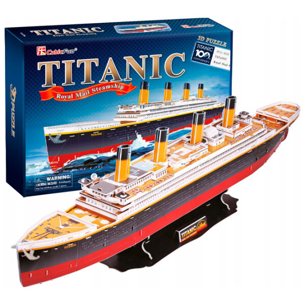 Puzzle 3D CubicFun Titanic (T4011h) Numărul de piese: 12, V&acirc;rsta recomandată: 3+ photo 3